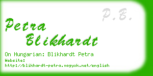 petra blikhardt business card